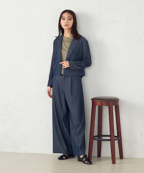 「COMME CA ISM」 テーラードジャケット LARGE ネイビー レディース