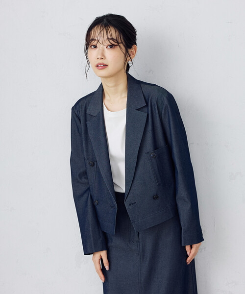 「COMME CA ISM」 テーラードジャケット LARGE ネイビー レディース