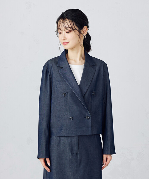 「COMME CA ISM」 テーラードジャケット LARGE ネイビー レディース