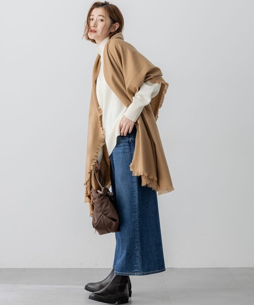 23区（ニジュウサンク） ストール マフラー ピュアカシミヤ フリンジ