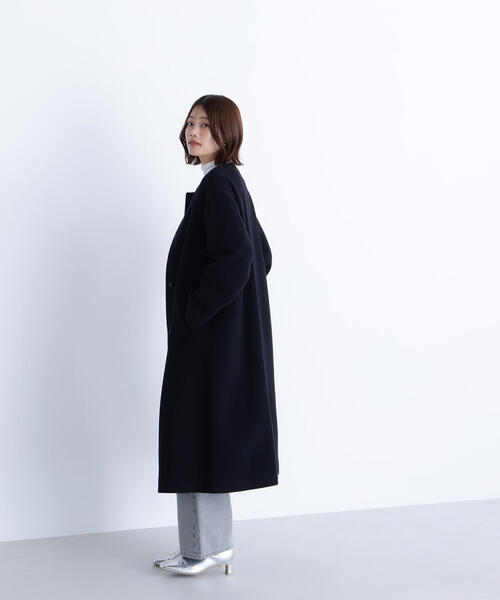 NATURAL BEAUTY BASIC ノーカラーコート コート フォルムノー