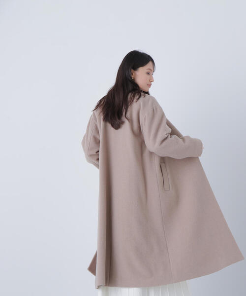 【11月限定】Deuxieme Classe☆ノーカラーコート　カーキブラウン KOEISTORE ノーカラーコート レディース 春 夏 春夏 黒 コート