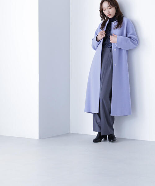 NATURAL BEAUTY BASIC ノーカラーコート コート フォルムノー