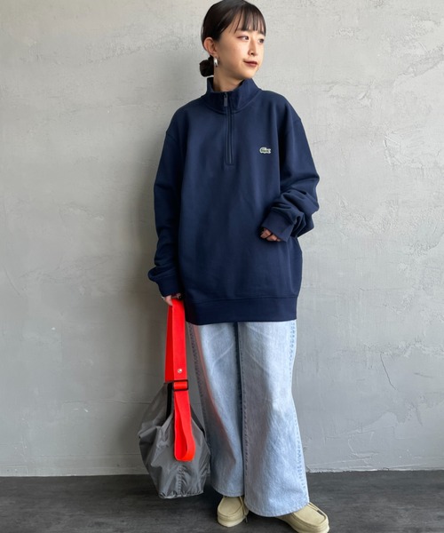 LACOSTE（ラコステ） トレーナー スウェット ワンポイントロゴ ハーフ