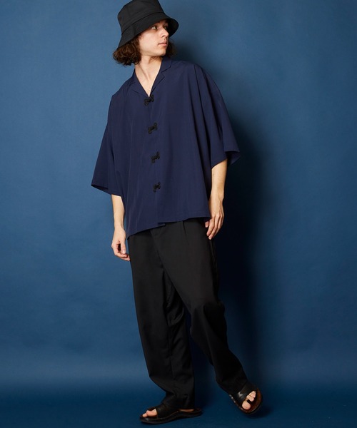 「MEMENTISM」 「unrelaxing」半袖シャツ FREE ブラウン メンズ_画像4