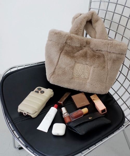 rienda トートバッグ 「WEB限定」フェイクファートートバッグ 秋服 冬