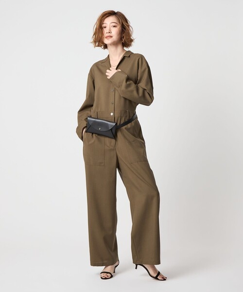 conte オールインワン 「conte」オープンカラー オールインワン