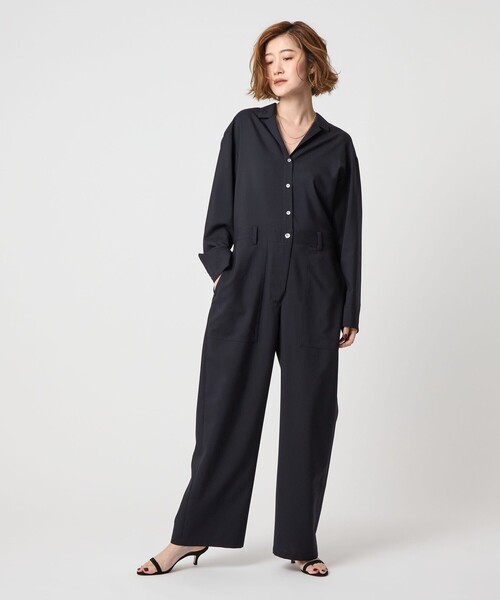 conte オールインワン 「conte」オープンカラー オールインワン