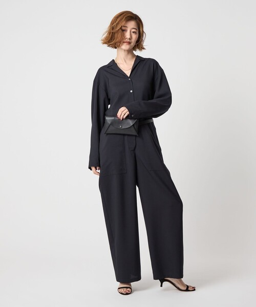 conte オールインワン 「conte」オープンカラー オールインワン