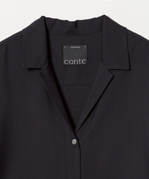 conte オールインワン 「conte」オープンカラー オールインワン