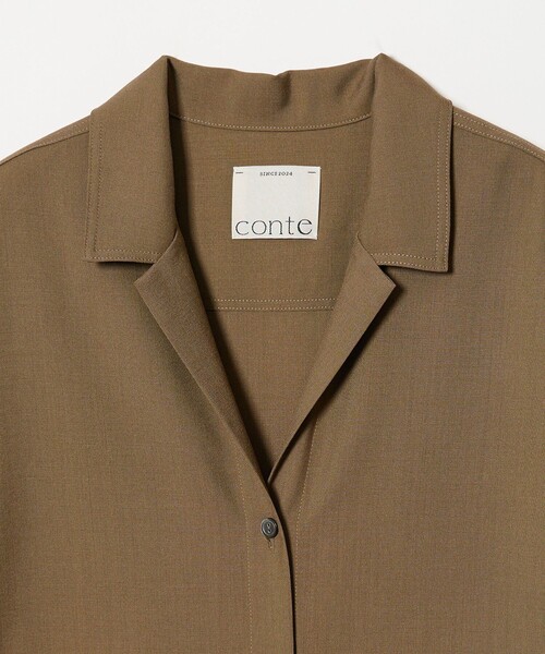 conte オールインワン 「conte」オープンカラー オールインワン