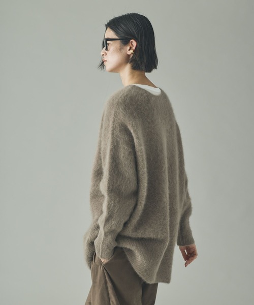 Curensology カレンソロジー　カラーモヘアニット　カーキ　日本製 Curensology（カレンソロジー）の「Curensology(カレンソロジー