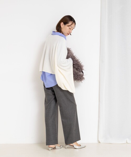 NOLLEY'S（ノーリーズ） パンツ フラノセミワイドパンツ レディース