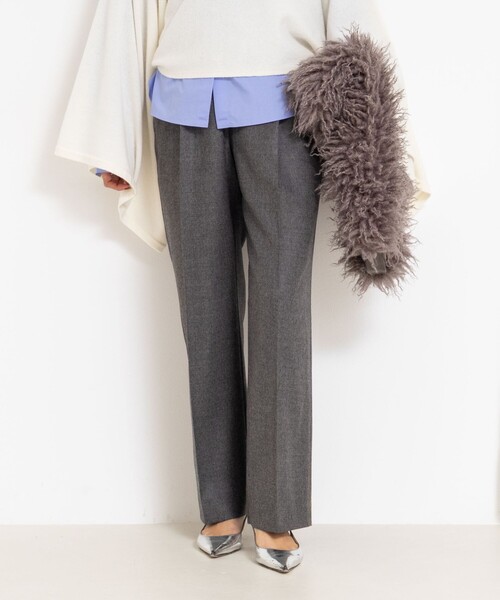 NOLLEY'S（ノーリーズ） パンツ フラノセミワイドパンツ レディース