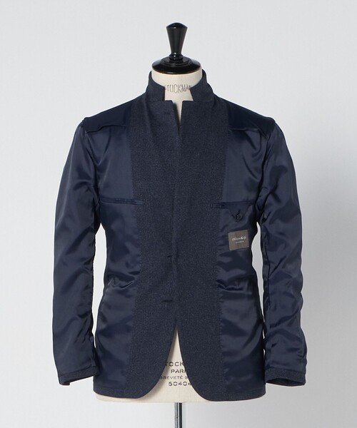 【NAVY】メランジ ジャージーチェック 2ボタン ジャケット-セットアップ対応-<A DAY IN THE LIFE> A DAY IN THE LIFE ジャケット テーラードジャケット メランジ