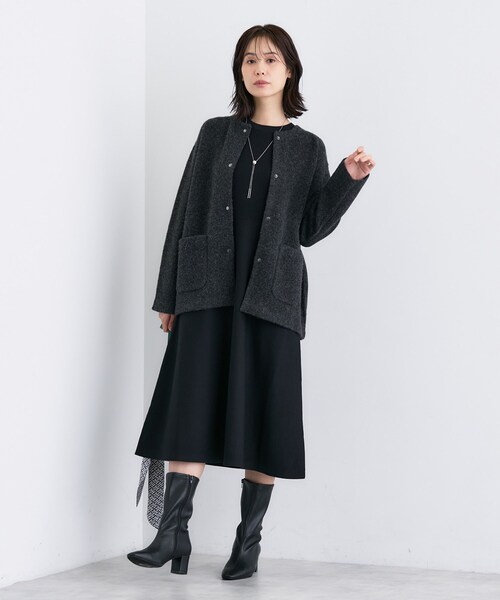 INDIVI（インディヴィ） ワンピース 「洗える／きれいめ」フレアニット