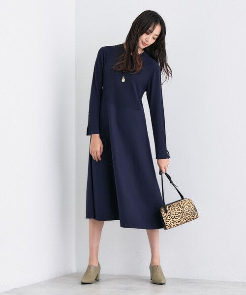 INDIVI（インディヴィ） ワンピース 「洗える／きれいめ」フレアニット