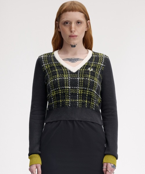 FRED PERRY（フレッドペリー） ニット セーター Tartan Panel Jumper