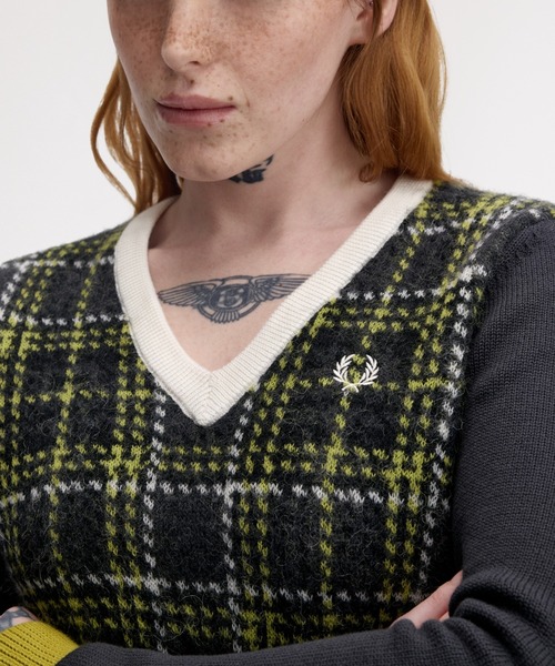 Fred Perry ニット セーター モヘアニット タータンチェック シャギー FRED PERRY（フレッドペリー）の「【FRED PERRY/フレッドペリー