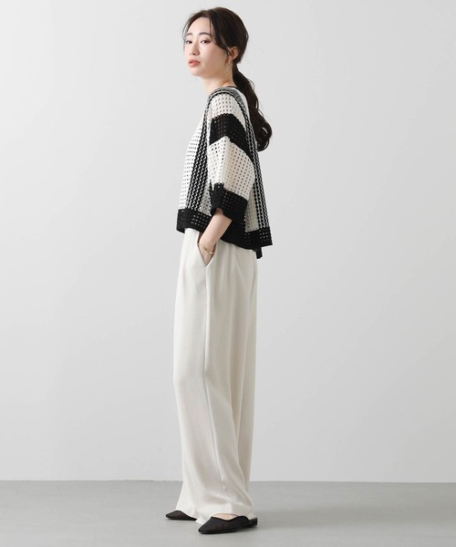 「Gready Brilliant」 「QTUME」半袖ニット FREE オフホワイト レディース_画像4