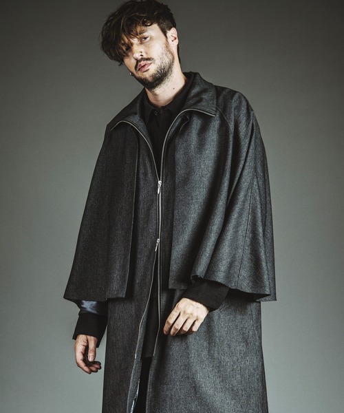 NO ID.（ノーアイディー） シャツ 「NO ID.」Docking Knit Big Shirt