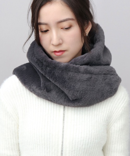 A.M.S. ネックウォーマー スヌード ソフトタッチ フェイクファー