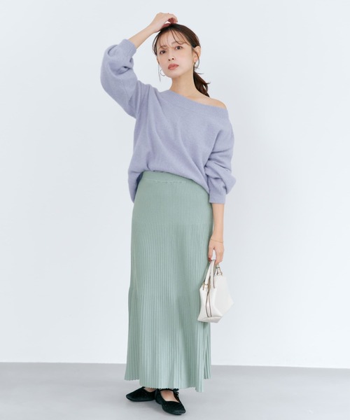 ニット セーター フォックスアンゴラ2wayネックニット 「低身長・小柄