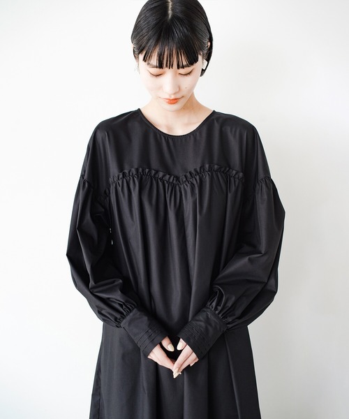 「haco!」 「KAKKO」長袖ワンピース SMALL ブラック レディース_画像2