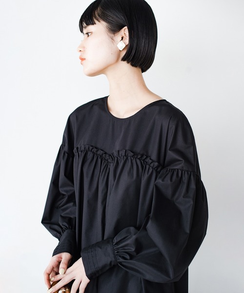 「haco!」 「KAKKO」長袖ワンピース SMALL ブラック レディース_画像4