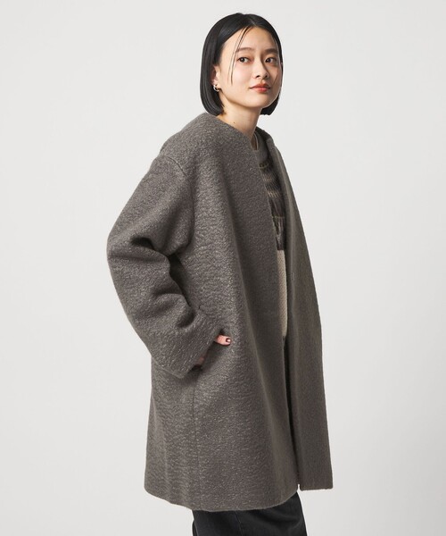 A DAY IN THE LIFE コート アウター ブークレ メルトン キーネック