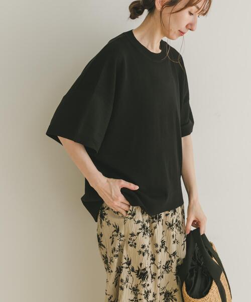 「ITEMS URBANRESEARCH」 半袖ニット FREE チャコールグレー レディース_画像4