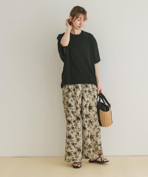 「ITEMS URBANRESEARCH」 半袖ニット FREE チャコールグレー レディース_画像5