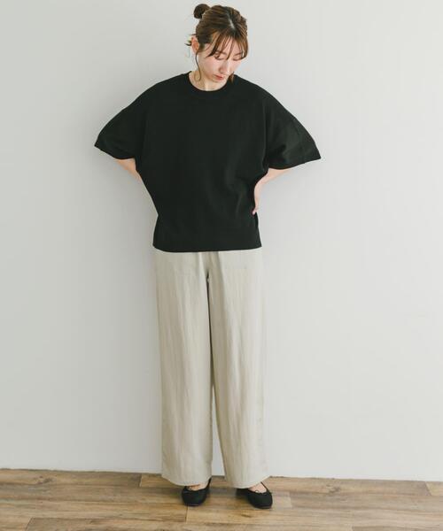 「ITEMS URBANRESEARCH」 半袖ニット FREE チャコールグレー レディース_画像8