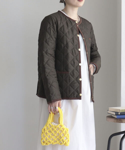 M*O様 トラドィショナルウェザーウェアノーカラーロングジャケット カーキ36サ Traditional Weatherwear（トラディショナル ウェザーウェア） SALE