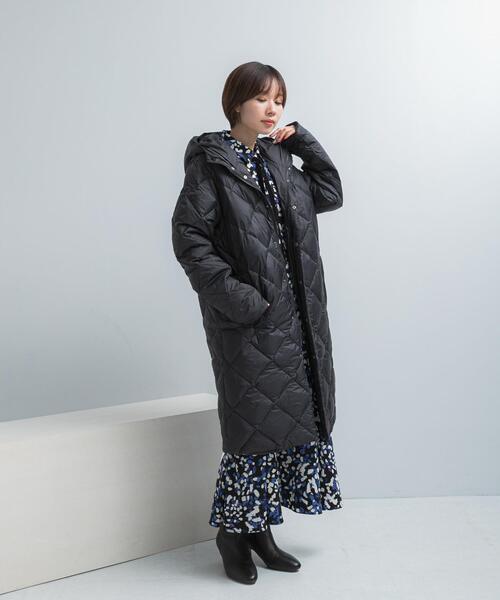 ダウンコート ダウンジャケット TAION HOOD LONG DOWN JACKET