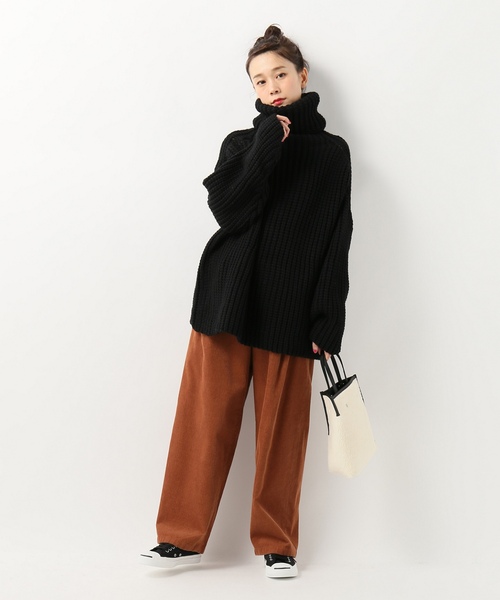 「James Charlotte」 タートルネックニット 36 ベージュ レディース_画像2