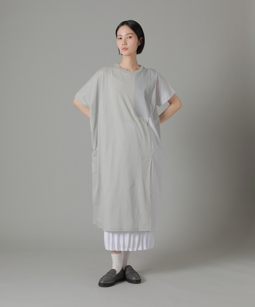 「ZUCCa」 半袖ワンピース M size ネイビー レディースの画像