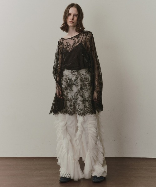 LA BELLE ETUDE（ラベルエチュード） ブラウス シャツ 2WAY総レースV