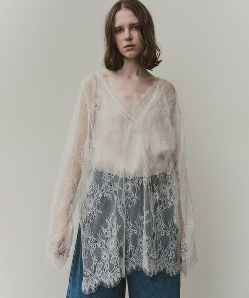 LA BELLE ETUDE（ラベルエチュード） ブラウス シャツ 2WAY総レースV