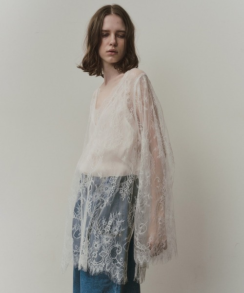 LA BELLE ETUDE（ラベルエチュード） ブラウス シャツ 2WAY総レースV