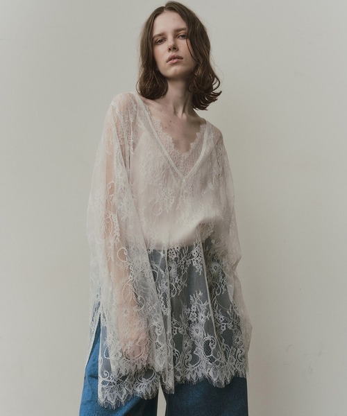 LA BELLE ETUDE（ラベルエチュード） ブラウス シャツ 2WAY総レースV