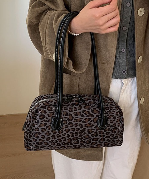 ショルダーバッグ バッグ HOOK for girls レオパード柄バゲット