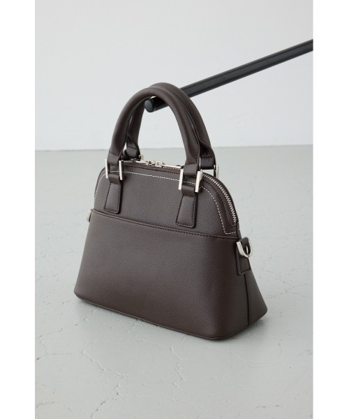 ブラックレザー ハンドバッグ ダブルジッパー AZUL BY MOUSSY（アズールバイマウジー） ショルダーバッグ バッグ