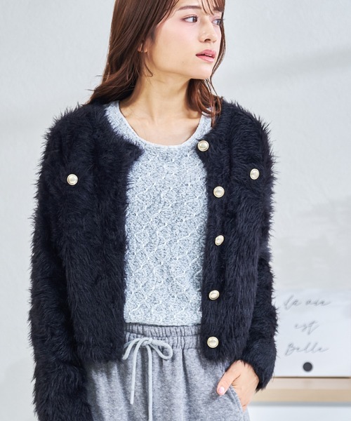 MISCH MASCH（ミッシュマッシュ） カーディガン WEB限定 シャギー