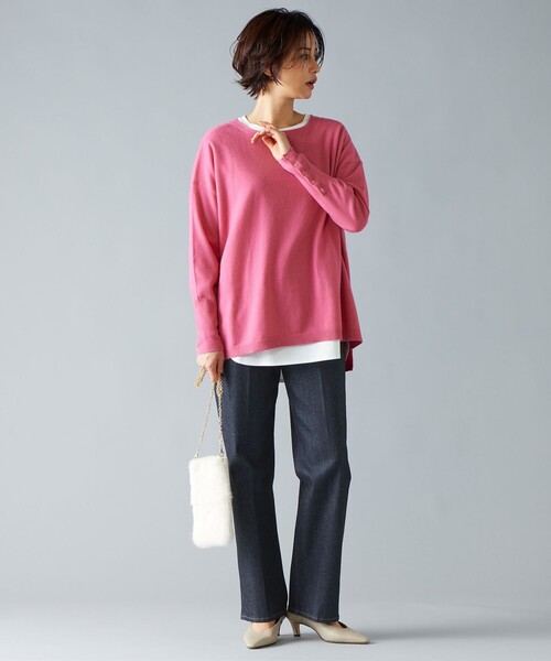 「自由区」 長袖ニット 38 グリーン レディース_画像5