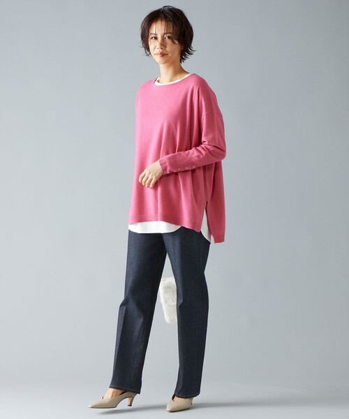 「自由区」 長袖ニット 38 グリーン レディース_画像6