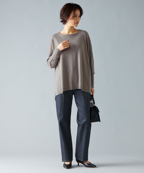 「自由区」 長袖ニット 38 グリーン レディース_画像9