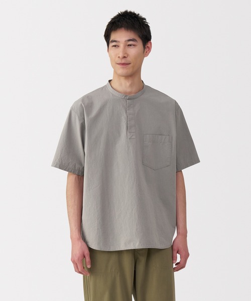 無印良品（MUJI） 半袖シャツ X-LARGE グレー メンズ : ZOZOTOWN Yahoo