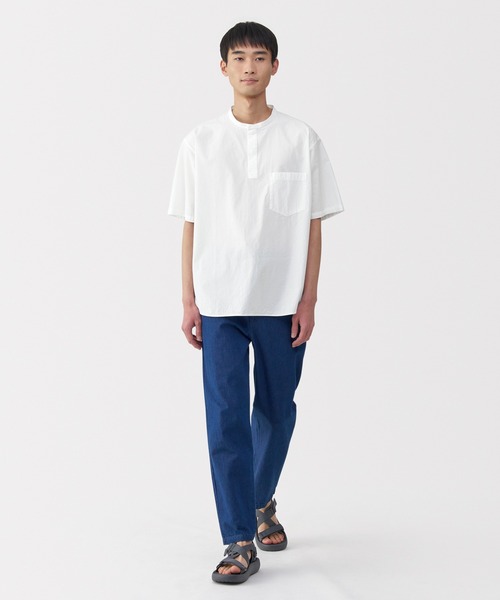 無印良品（MUJI） 半袖シャツ X-LARGE グレー メンズ : ZOZOTOWN Yahoo