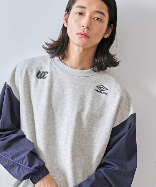 「UMBRO」 長袖Tシャツ M ライトグレー メンズ
